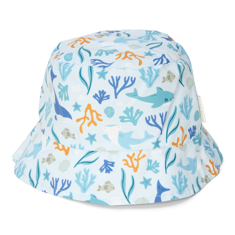 Wendbarer Hut Honey Stripes / Ocean Dreams Blue