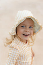 Chapeau réversible UV - Yelllow Chek / Light green (divers