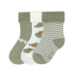 Socken (3 Stück) – Little Gang Birne Khaki (Größen