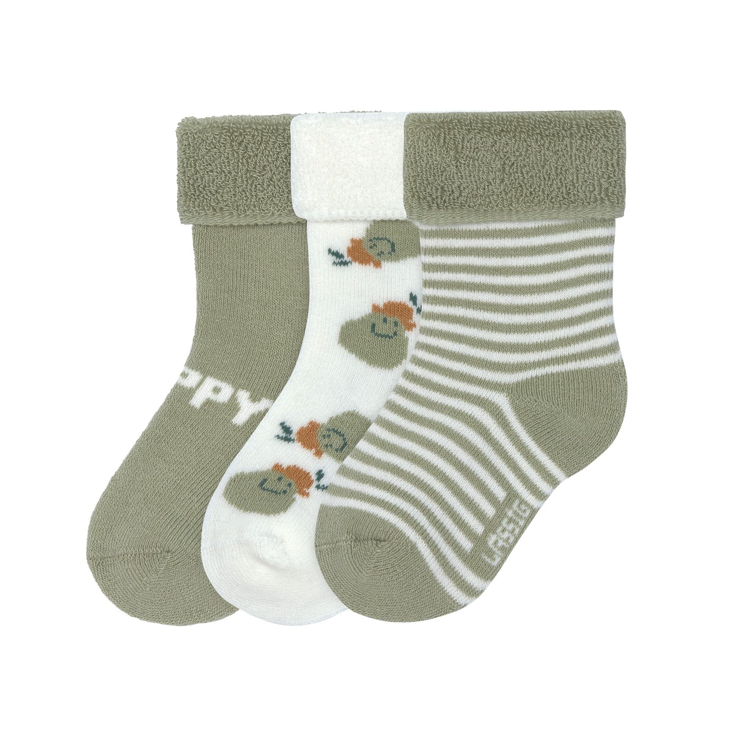 Socken (3 Stück) – Little Gang Birne Khaki (Größen