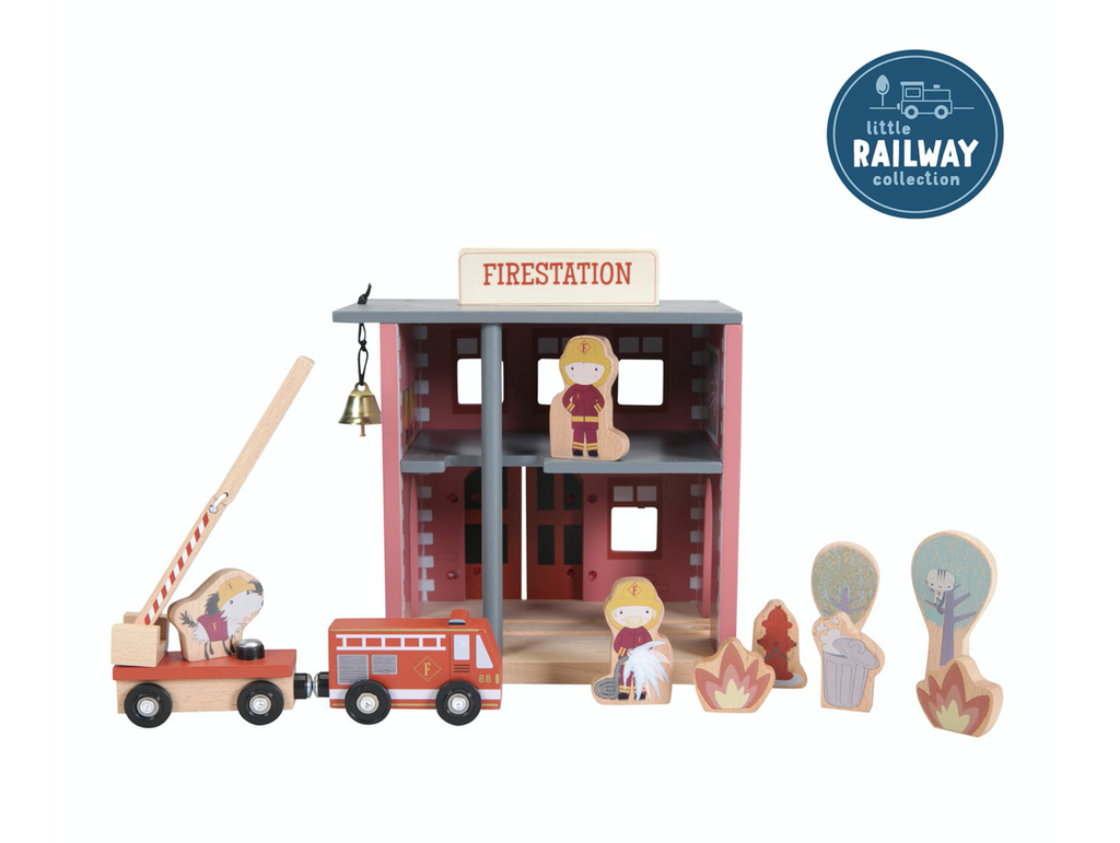 Circuit de train extension - caserne de pompiers - Toys