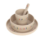 Coffret repas (assiette bol tasse cuillère) - Happy Fruits