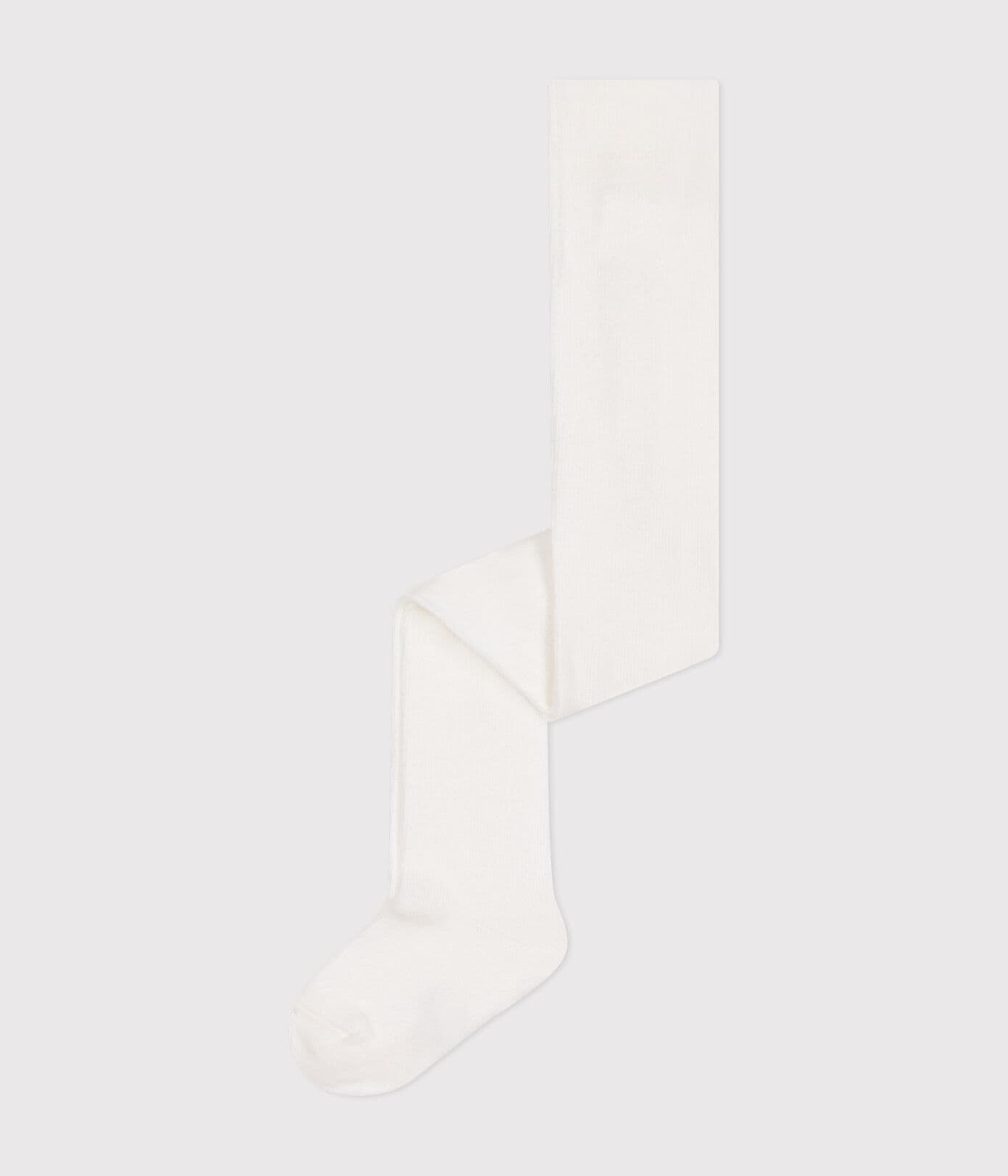 Collant uni en jersey de coton - marshmallow (divers