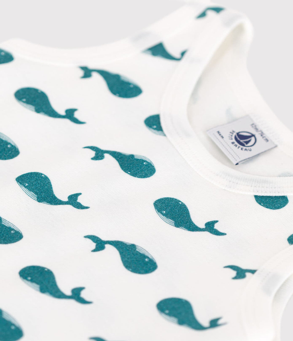 Combinaison courte bébé - baleines (divers tailles)