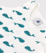Combinaison courte bébé - baleines (divers tailles)