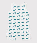 Combinaison courte bébé - baleines (divers tailles)