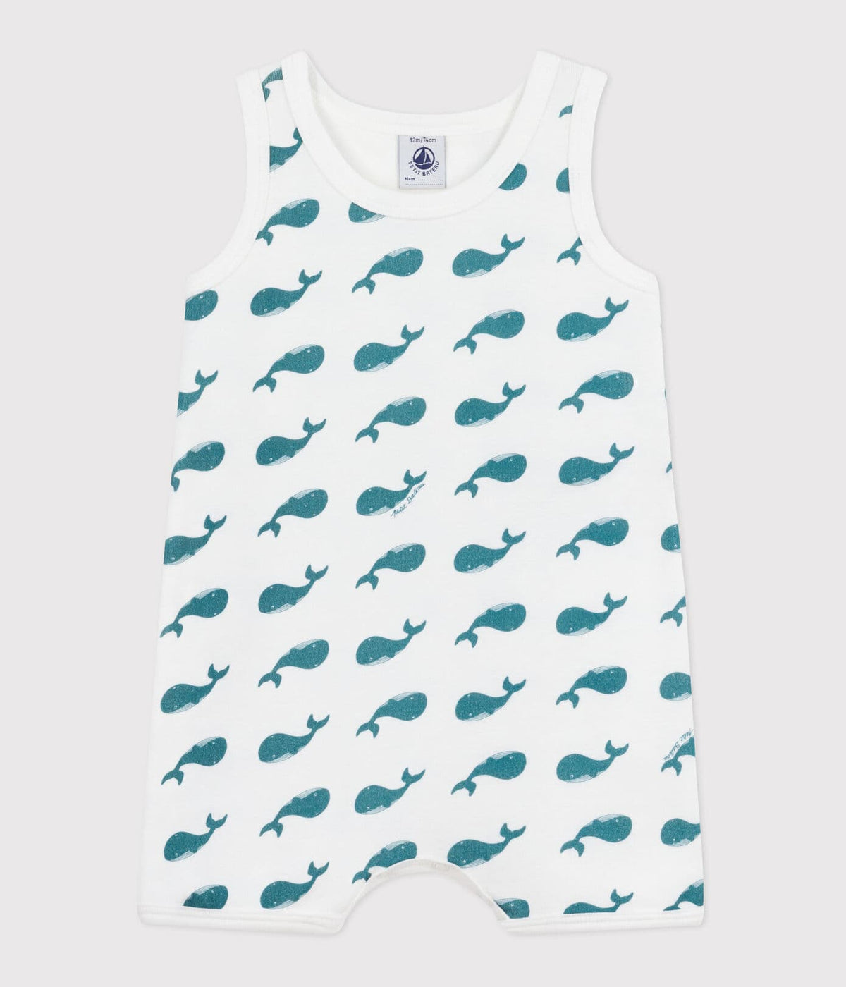 Combinaison courte bébé - baleines (divers tailles)