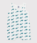 Combinaison courte bébé - baleines (divers tailles)