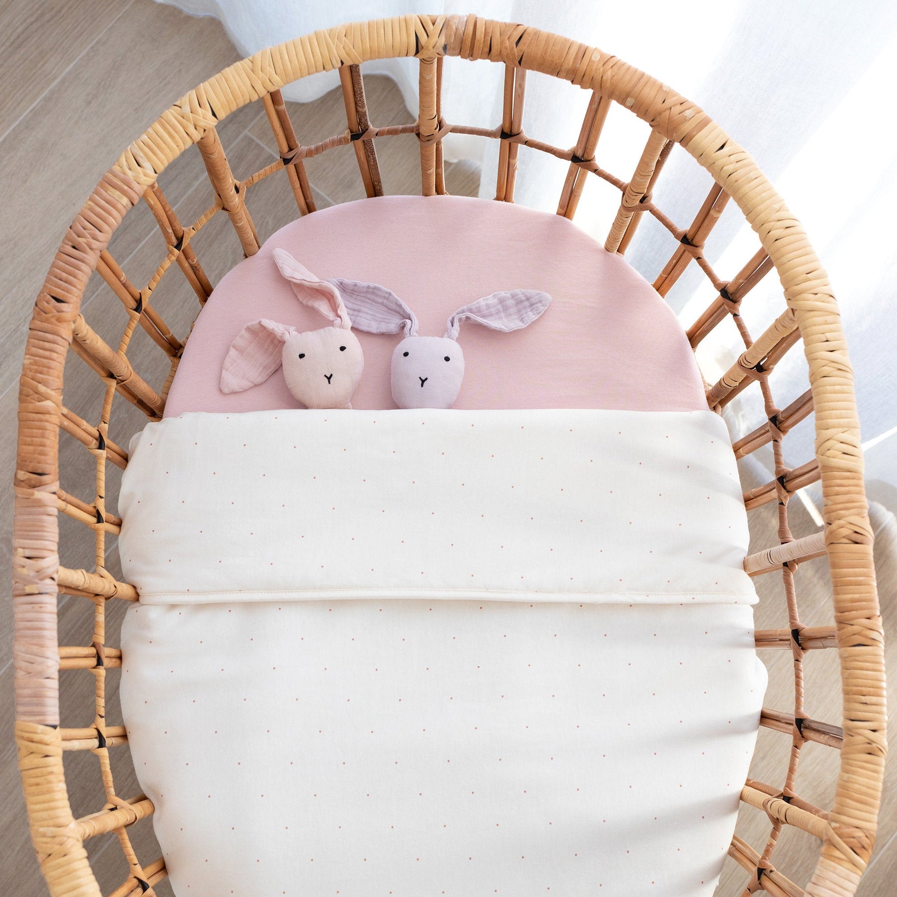 Couverture 75x100cm Small dot print ecru PADY JERSEY