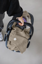 Couverture bébé - coton bio sable