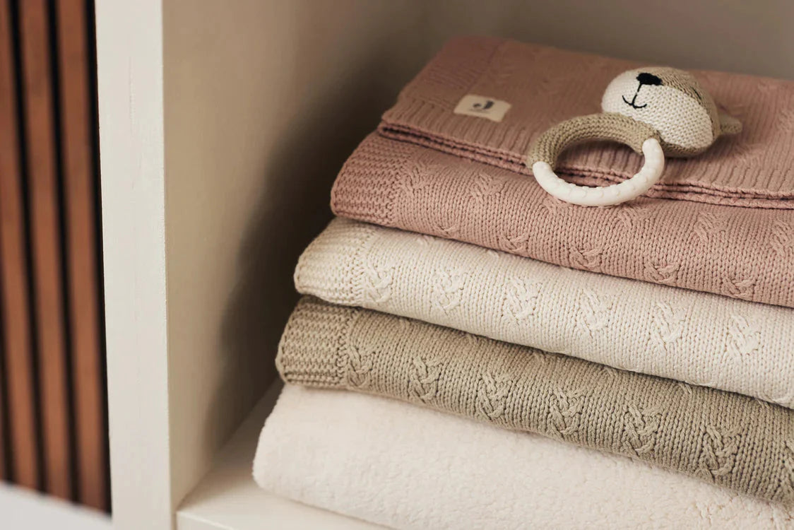 Couverture Berceau 75x100cm Grain Knit - (divers coloris)