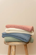 Couverture de berceau tricotée Pure Pink Blush - Couverture