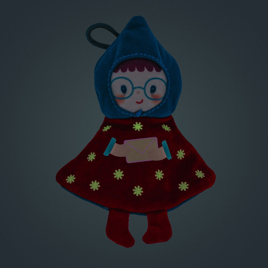 Décoration de Noël - Lutin en tissu réversible et phosphorescent Lilli