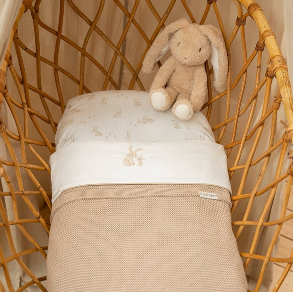 Drap de lit bébé brodé 110x140cm Baby Bunny - drap