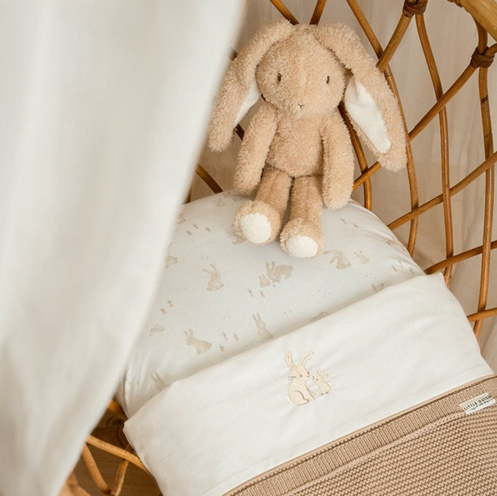 Drap de lit bébé brodé 110x140cm Baby Bunny - drap