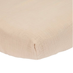 Drap-housse mousseline berceau 40x80cm Beige - drap