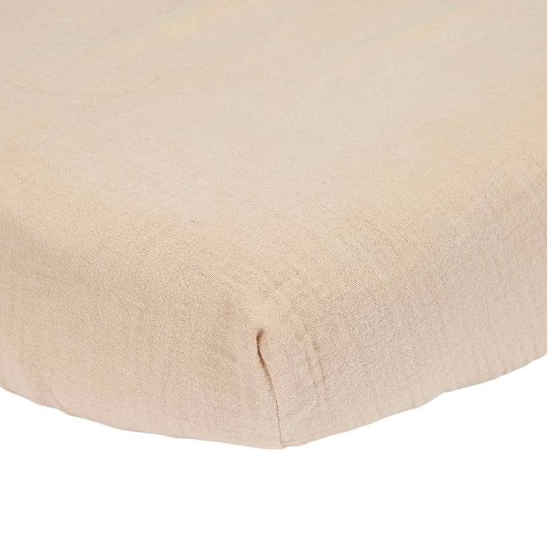 Drap-housse mousseline berceau 40x80cm Beige - drap