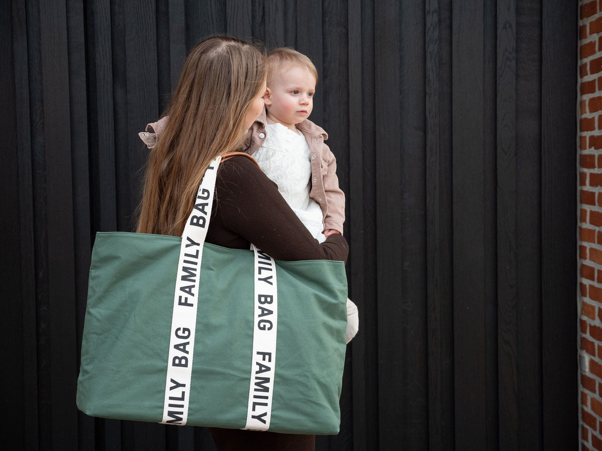 Family Bag Sac A Langer - Signature - Canvas - Vert - Sac