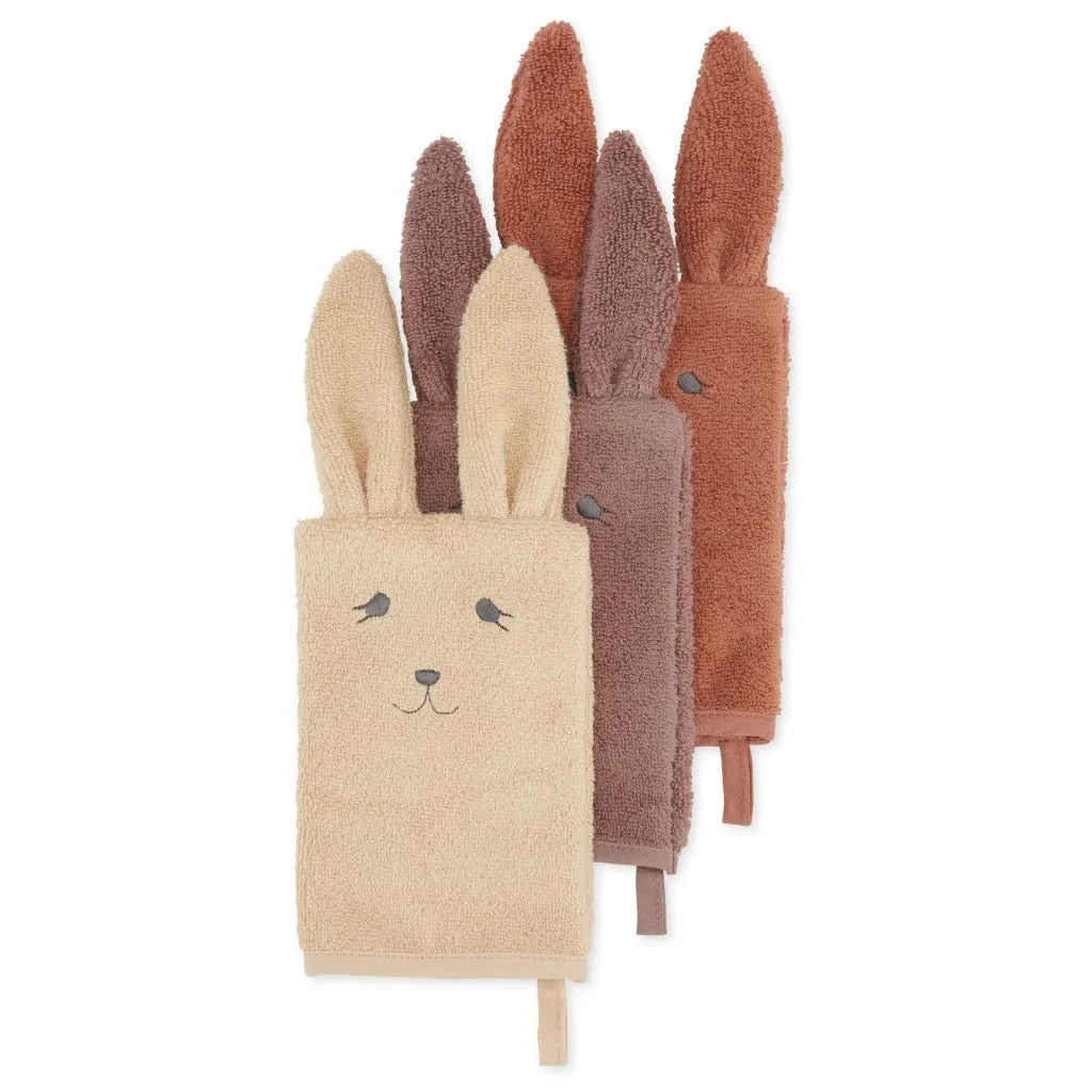 Gant de toilette 2-pack | Bunny - Rouge Bunny - gant