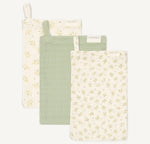 Gants de toilette Lot mousseline Blueberry Leaves