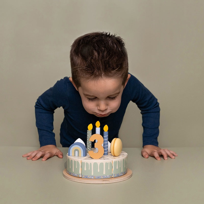 Gâteau d’anniversaire en bois Blue - 26 - parts Toys