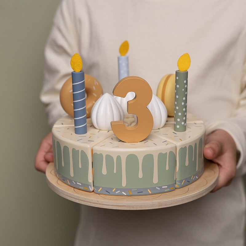 Gâteau d’anniversaire en bois Blue - 26 - parts Toys