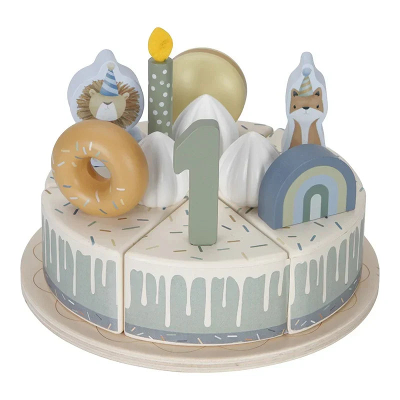 Gâteau d’anniversaire en bois Blue - 26 - parts Toys
