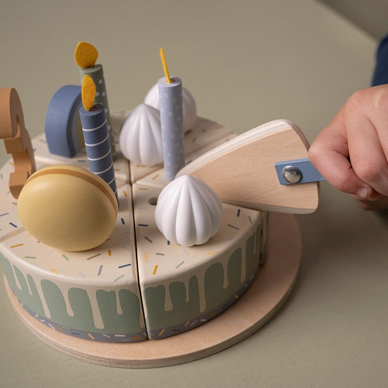 Gâteau d’anniversaire en bois Blue - 26 - parts Toys