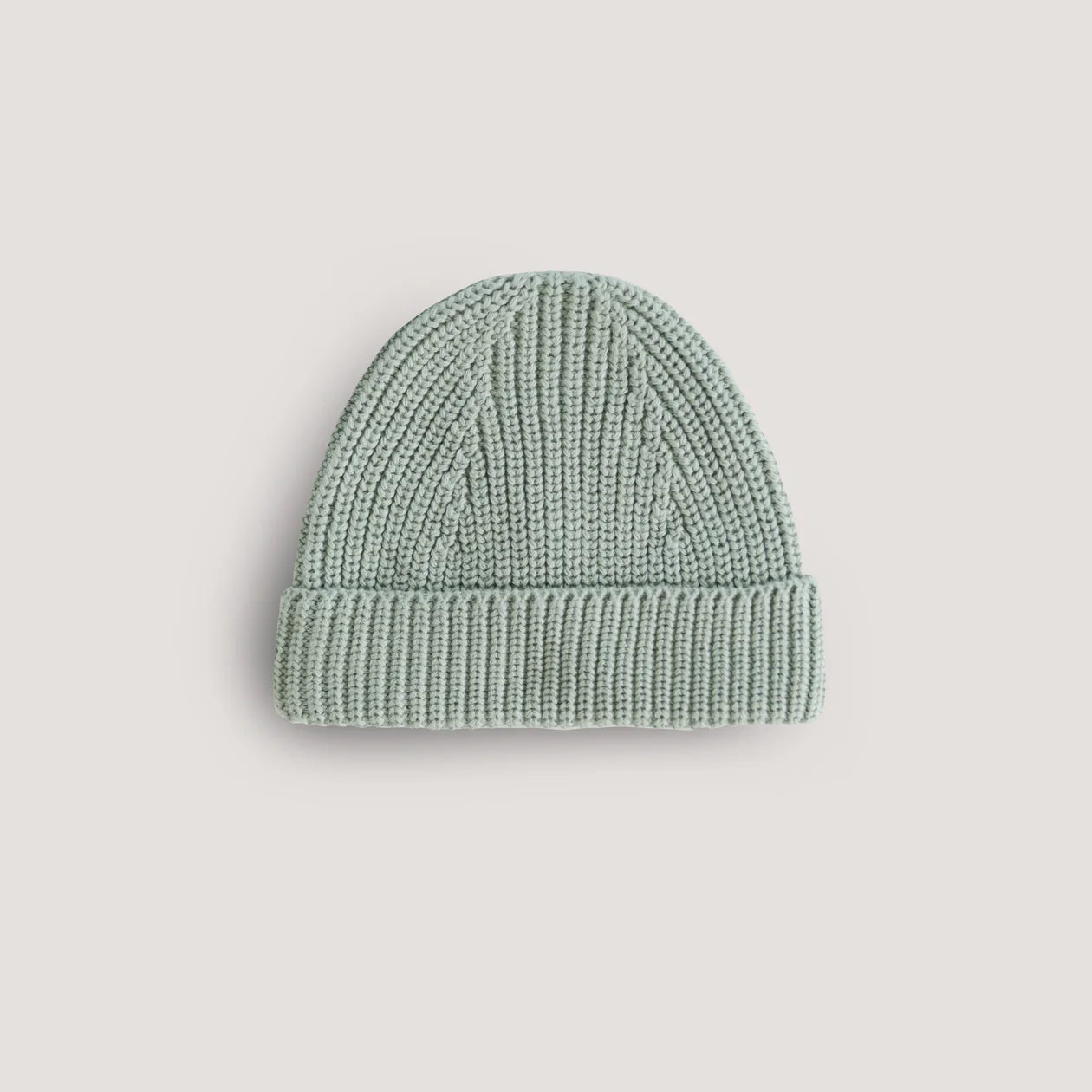 Chunky Knit - Beanie - Light mint (3-6m)