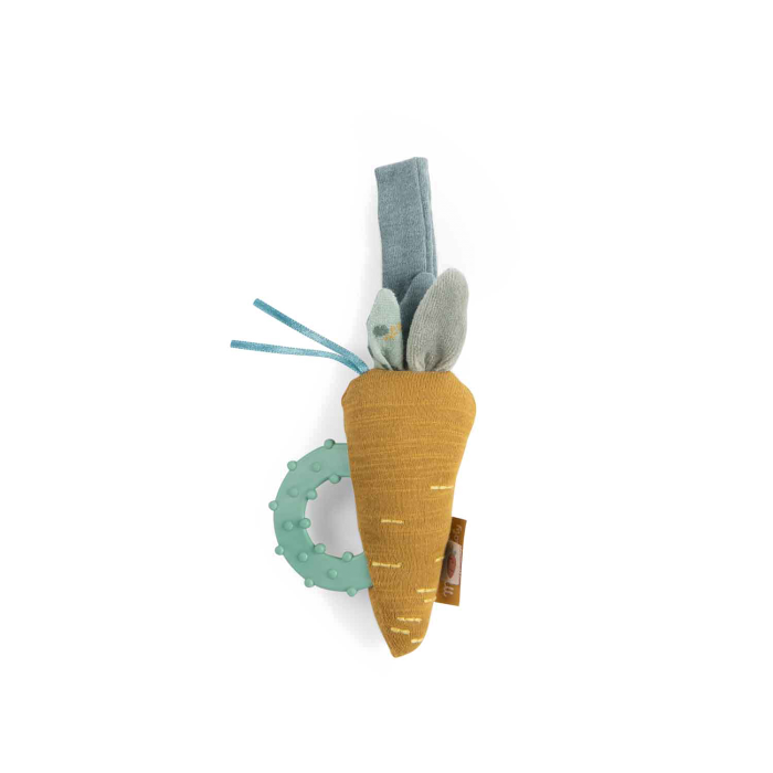 Hochet anneau de dentition Carotte Trois petits lapins