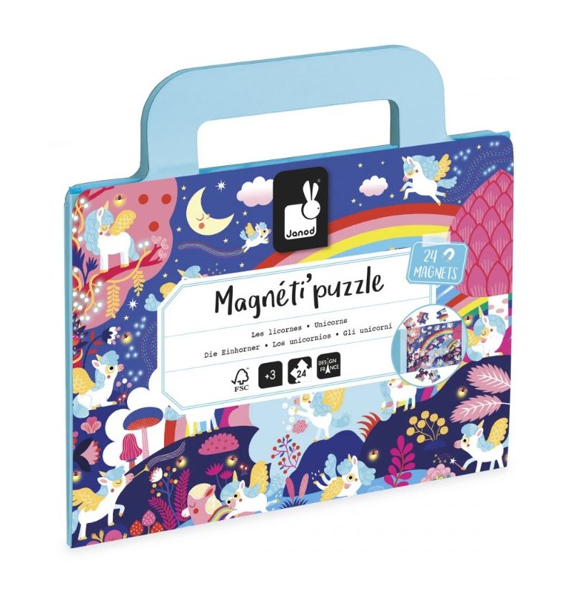 Magnéti'puzzle Licornes 24 pièces