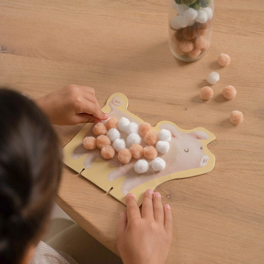Kit de bricolage Pompom - Little Farm - jouet d’activité