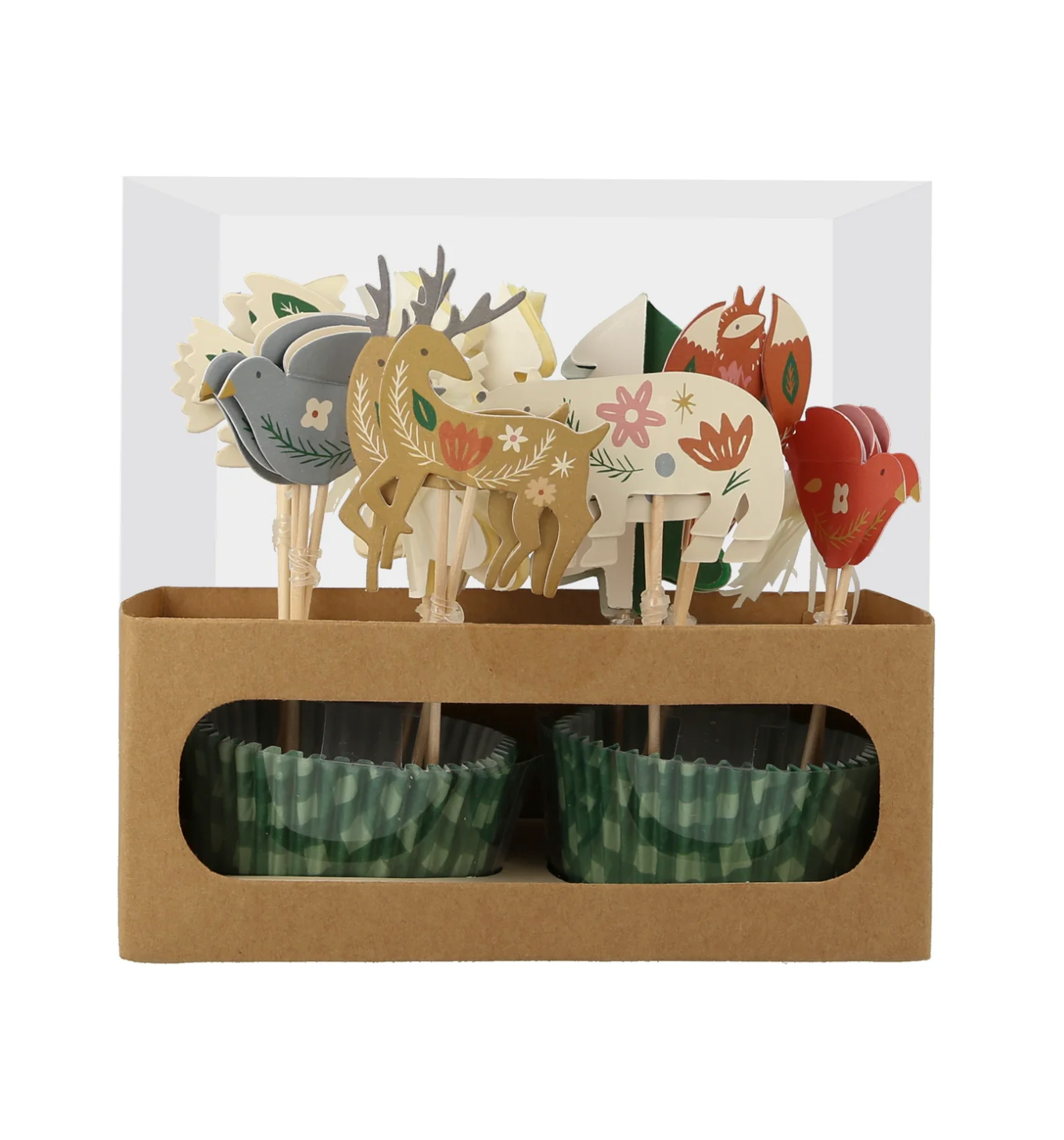 Kit de cupcakes folkloriques (x 24 toppers) - repas