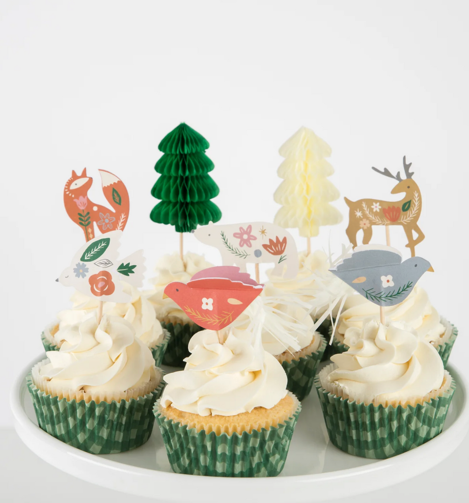 Kit de cupcakes folkloriques (x 24 toppers) - repas
