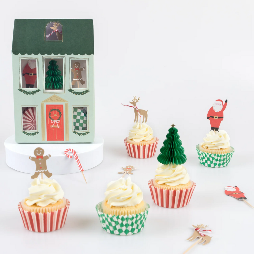Kit de cupcakes de maison festive (x 24 toppers) - repas