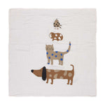 Lange mousseline L (3 pcs) Little Mateys bleu roi 80x80 cm