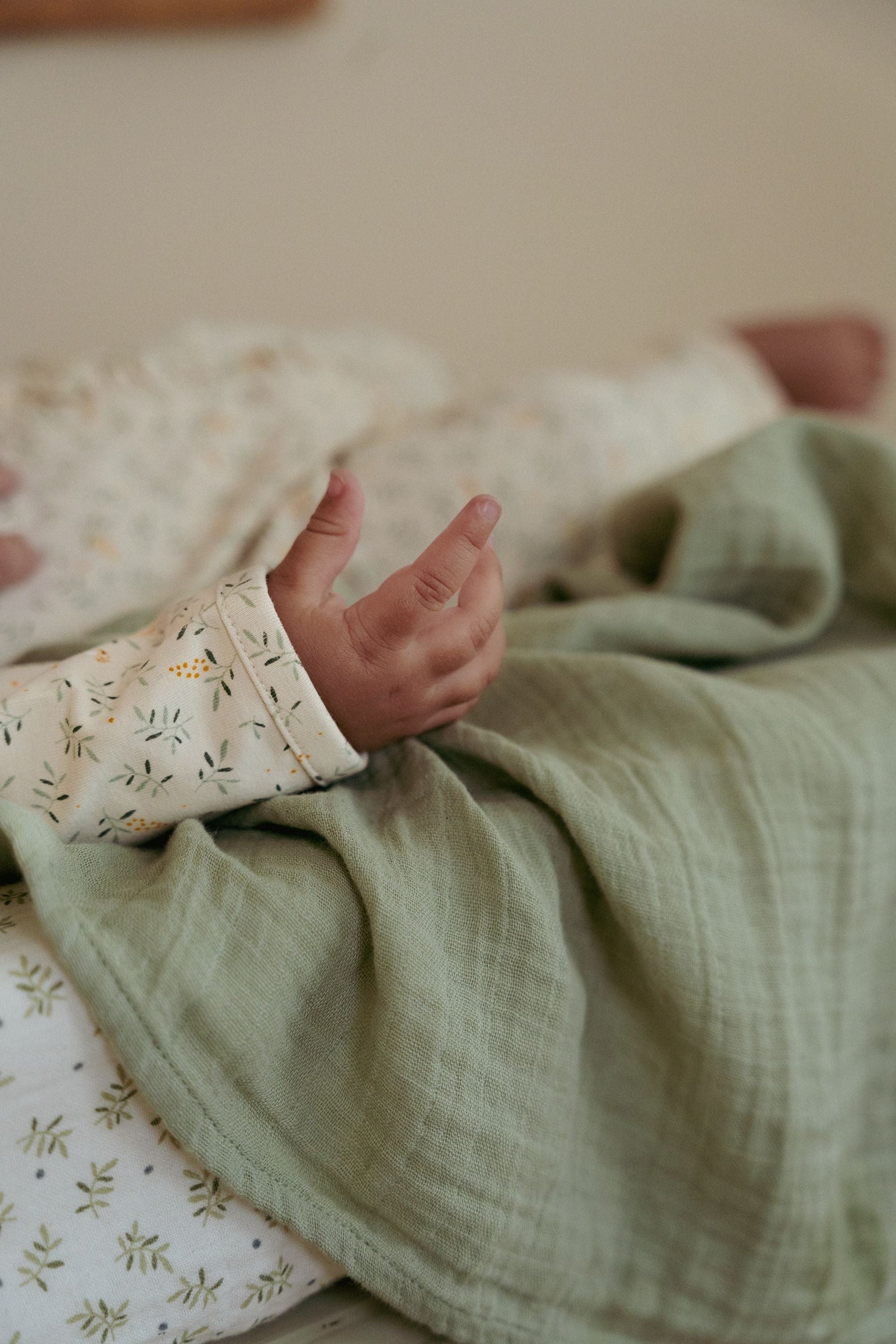 Musselin-Windeln 70 x 70 Blueberry Leaves & Sage