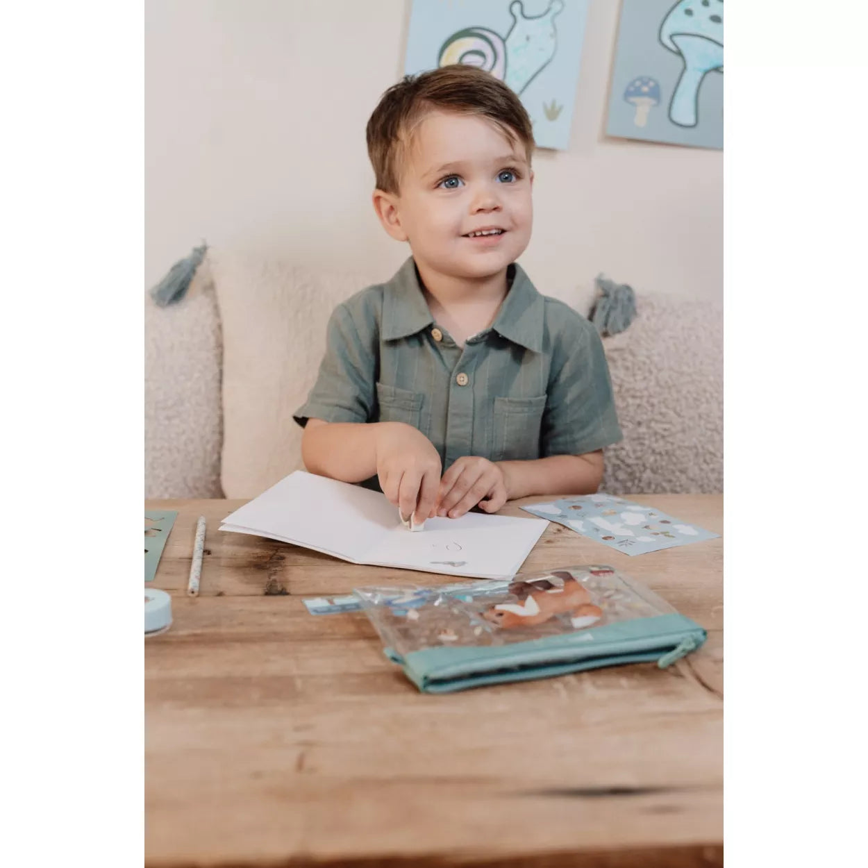 Étui avec contenu - Bleu - Forest Friends