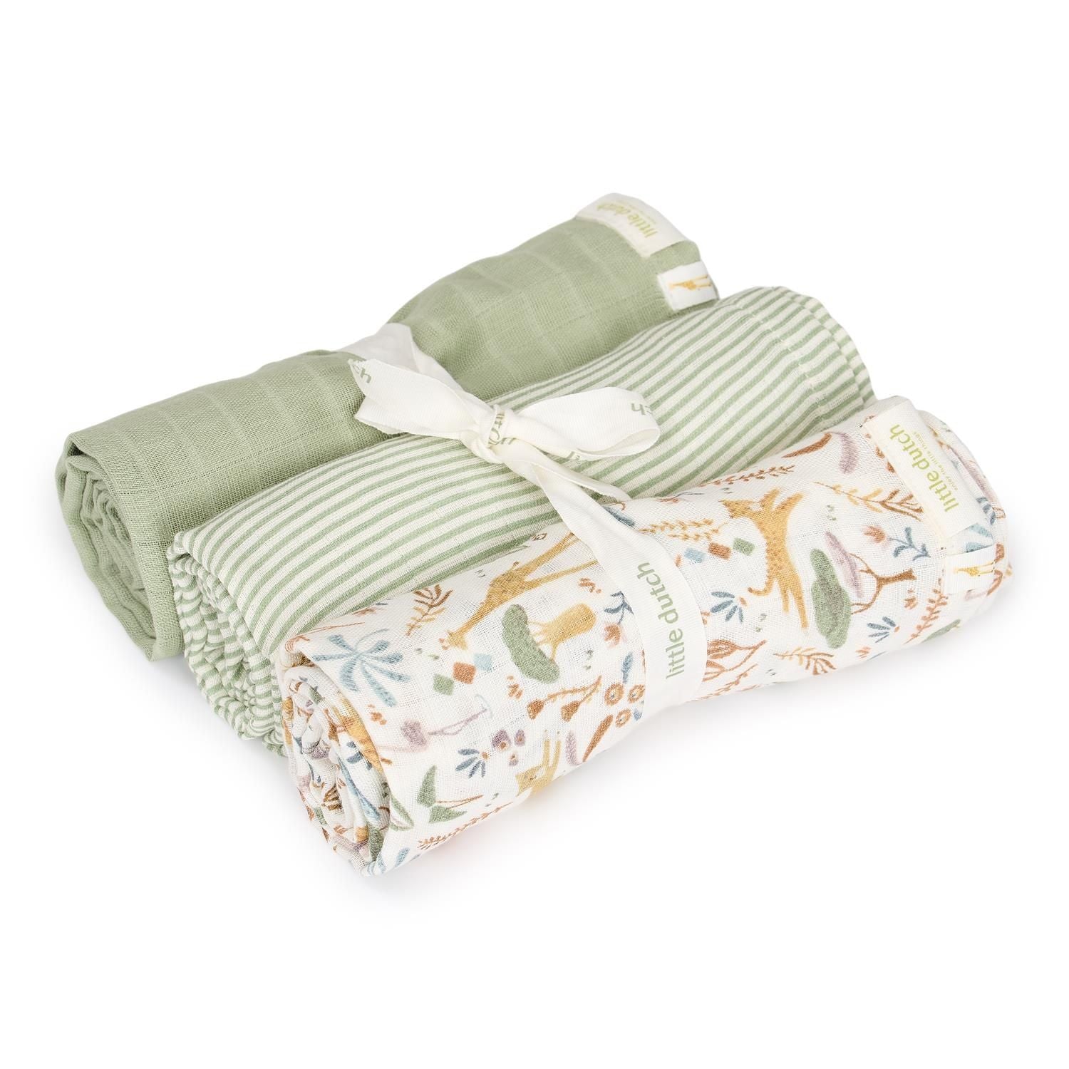 Set de 3 langes 70 x 70 cm - Safari Wonders liste 