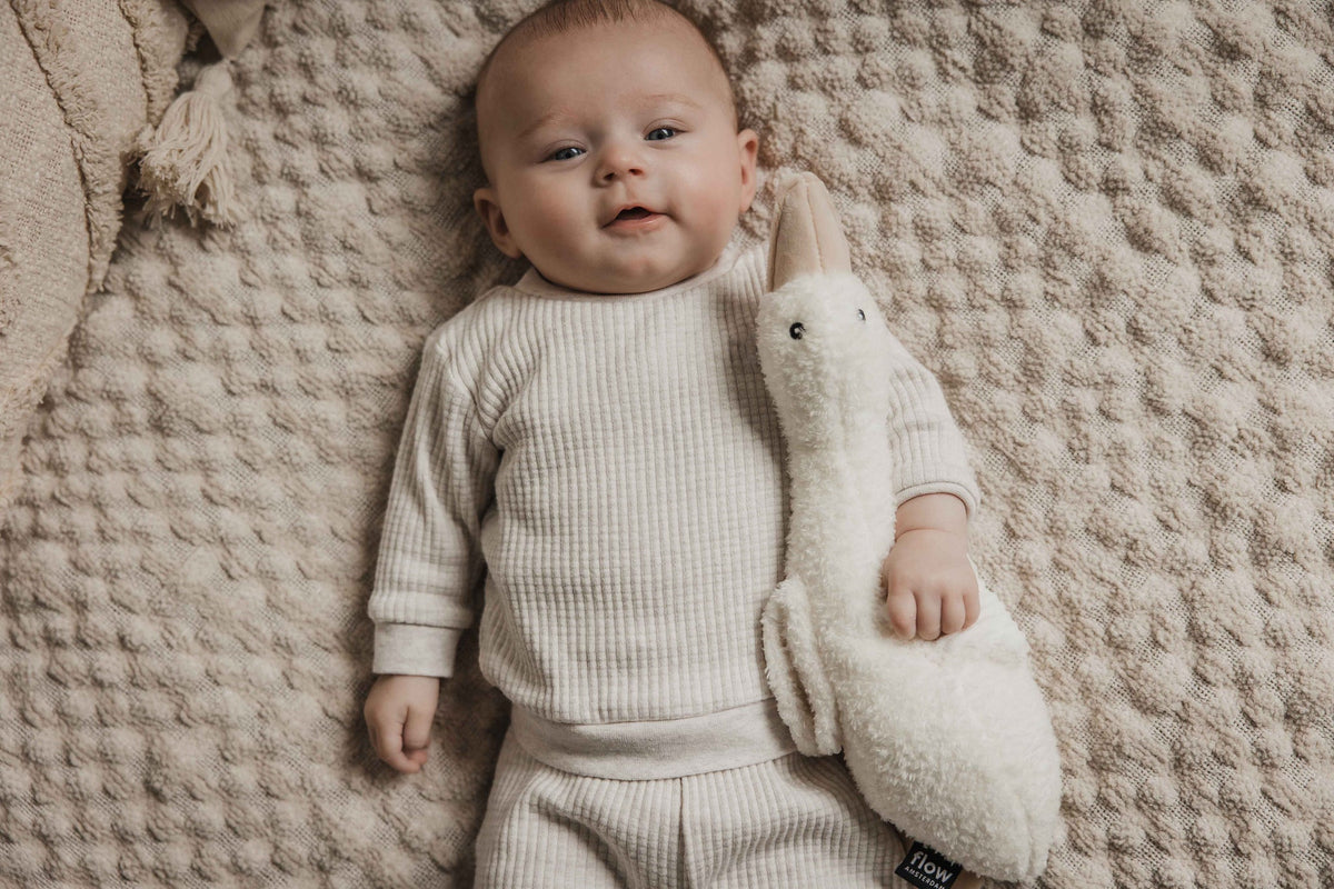 Liva le canard- heartbeat comforter - beige - jouet