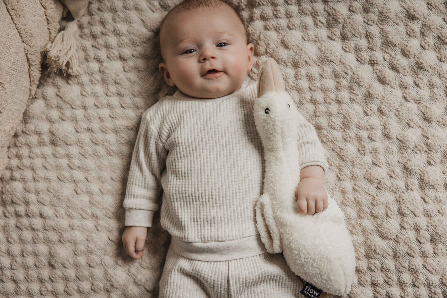 Liva le canard- heartbeat comforter - beige - jouet