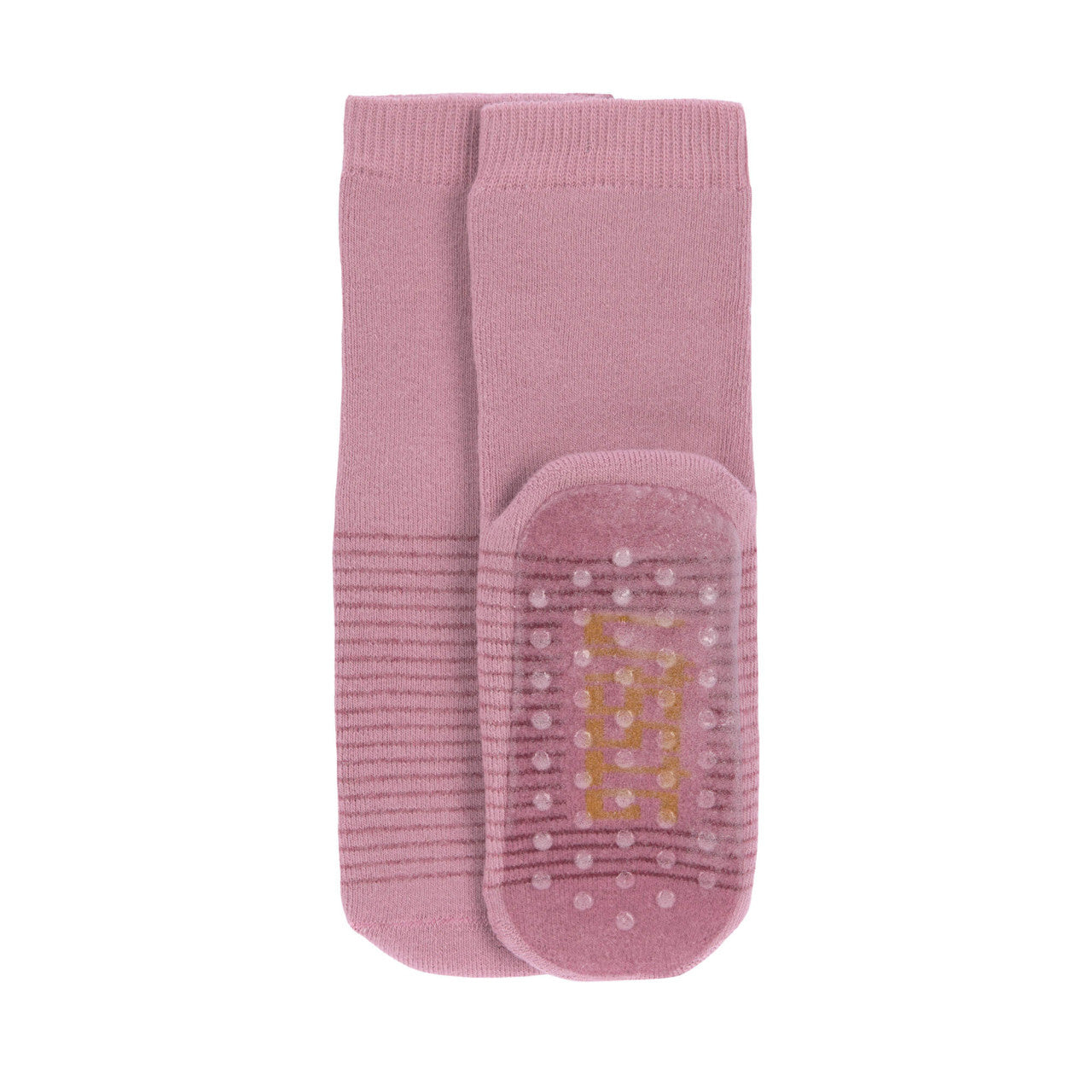 2er-Set rutschfeste Socken Rosenholz/Rosa