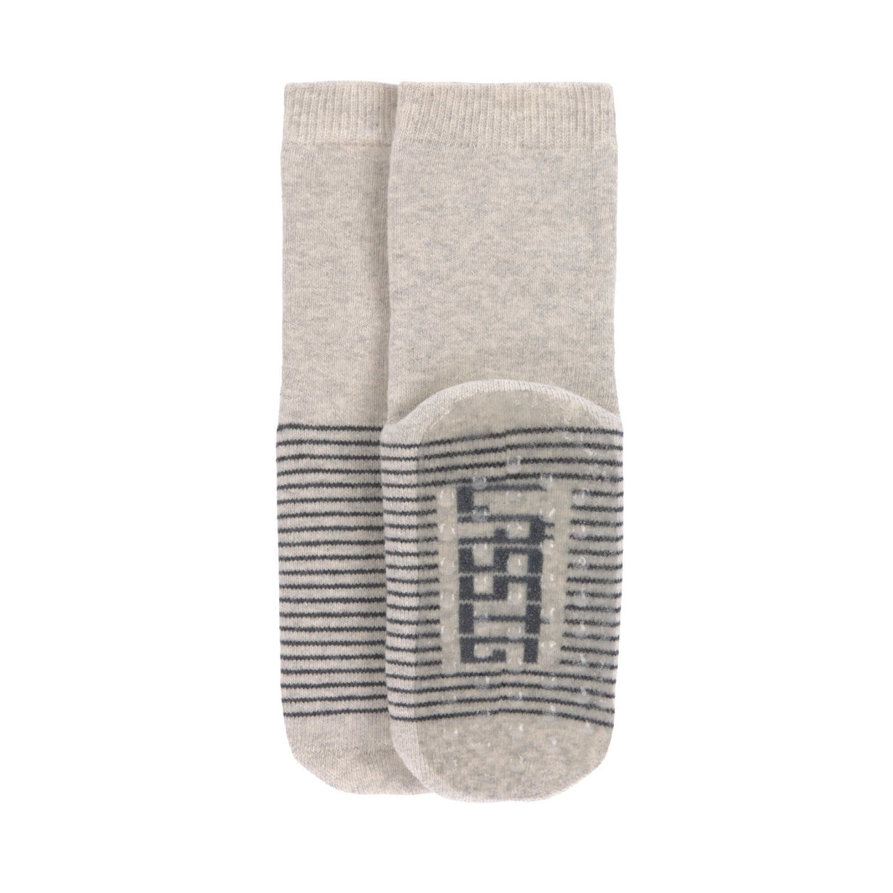 2er-Pack rutschfeste Socken in Grau/Beige (Größen