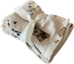 Lot de 2 langes en mousseline Lewis - (divers coloris) -