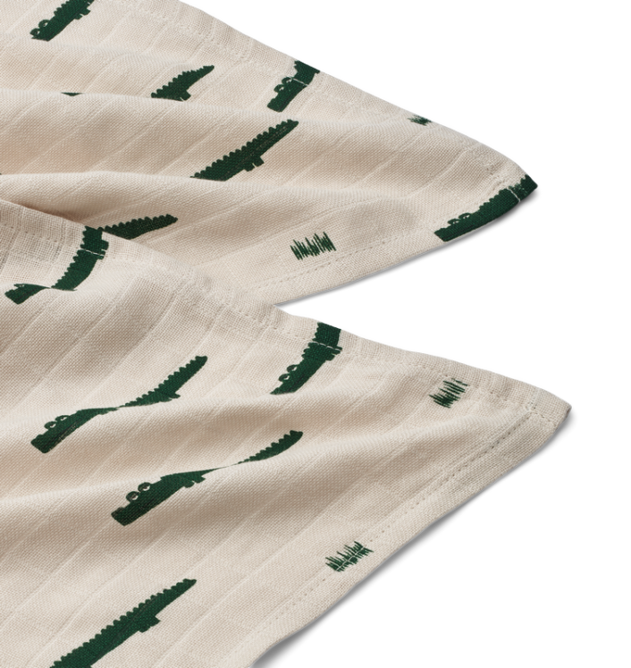 Lot de 2 langes en mousseline Lewis - (divers coloris) -