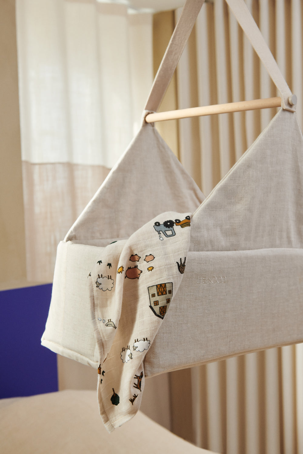 Lot de 2 langes en mousseline Lewis - (divers coloris) -