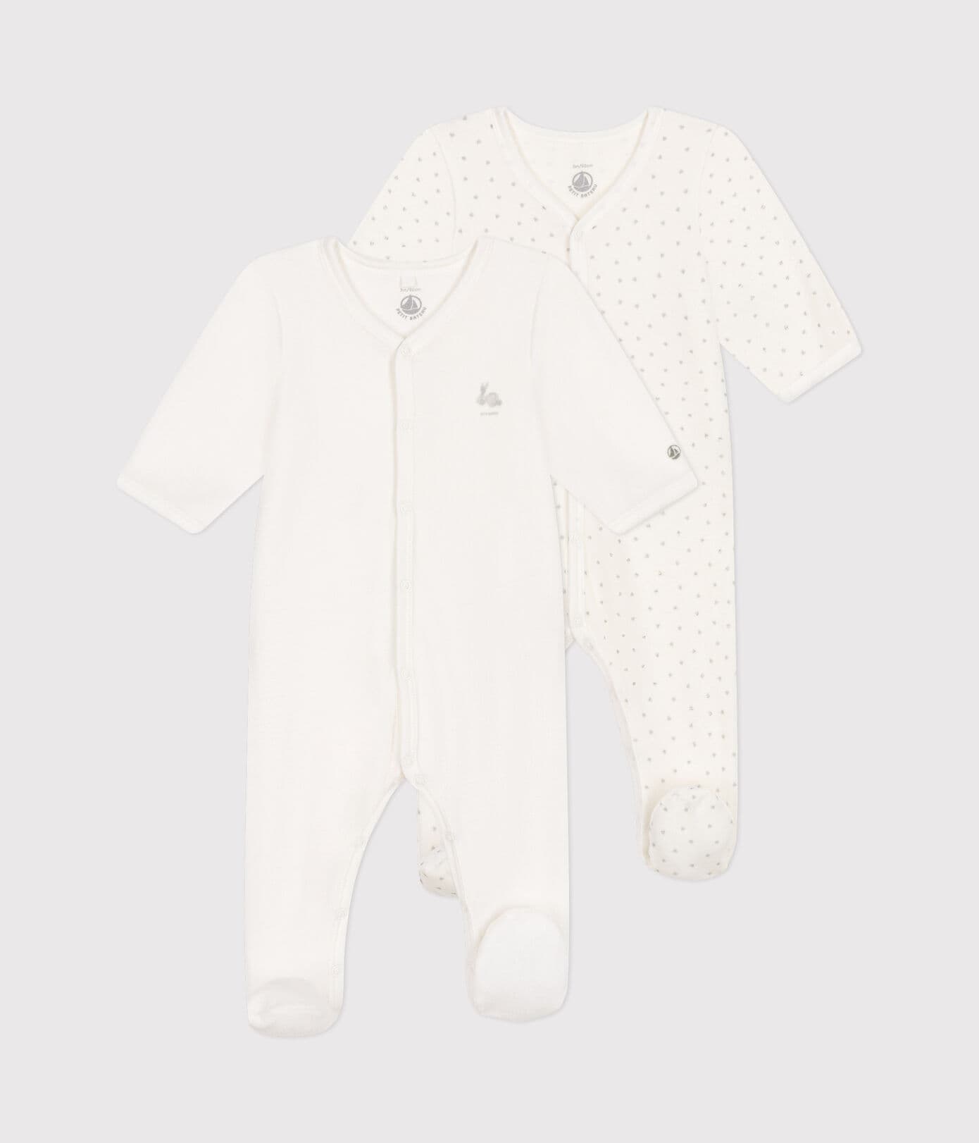 2er-Pack Baby-Samtpyjamas