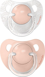 2er-Set Schnuller – Dreams Flat Duo Pink, umkehrbares Silikon