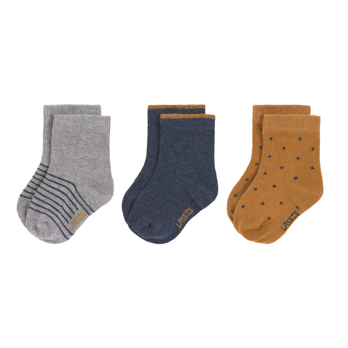 Lot de 3 chaussettes bleu - chaussettes