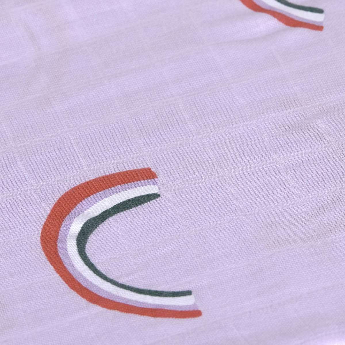 Lot de 3 Langes d’emmaillotage Happy Rascals- lavande